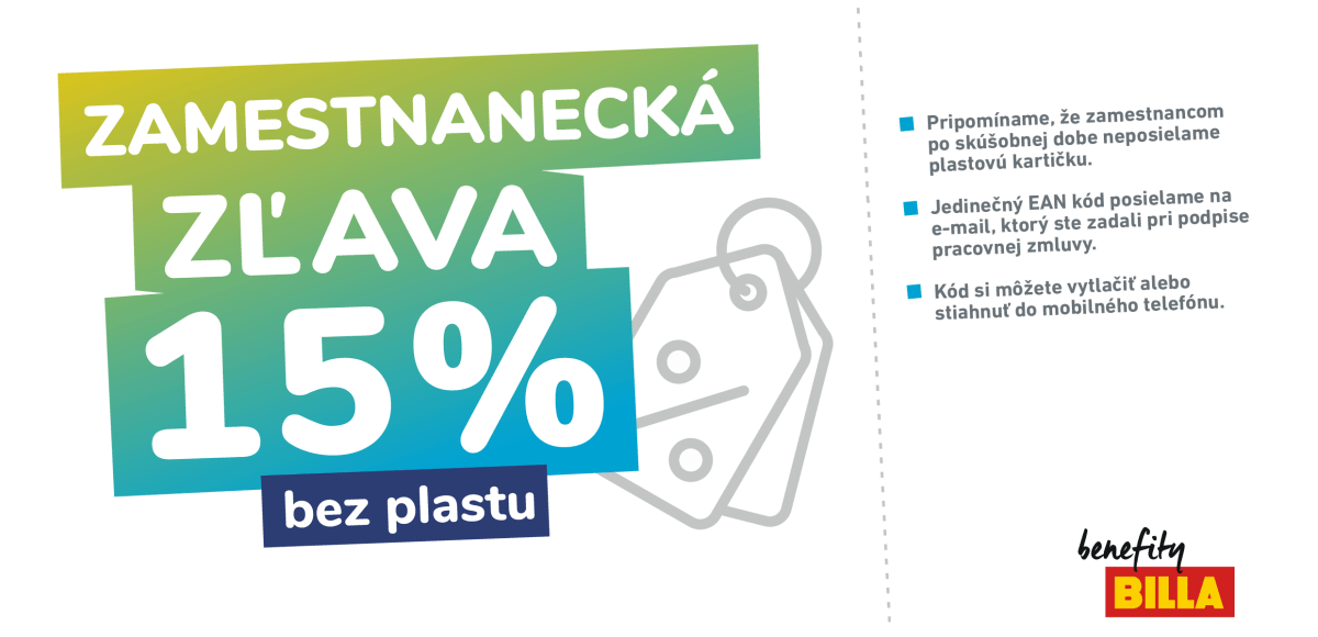 Zamestnanecká zľava bez plastu